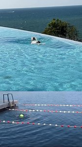 Swimming training, learn to swim with snorkel: dolphin swimming. Swimming lessons in an open air pool. | Boris Chernov