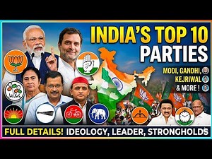 Top 10 Political Parties in India 2026: Leaders, Ideologies & Strongholds #Top10Parties #BJP