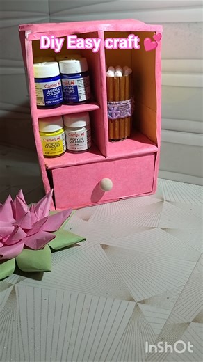 Diy Easy Cardboard Mini Organiser Craft Ideas 💗💡#yutubeshorts #miniorganiser #easycraftideas
