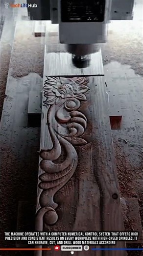 Innovation CNC Router: Wood Profiling, 3D Complex Design, High Precision Manufacturing #tech