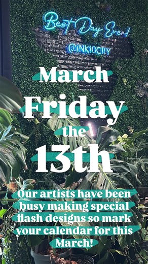 Let's goooo! It's almost FRIDAY and we are so excited! Can't wait to see everyone! Our flash sale will be extended through Saturday as well for those who can't make it on Friday. All flash designs start at $50 discounts for multiple tattoos on the same person. ❤️ #sanantoniotattooartist #sanantoniotattooshop #fridaythe13th #ink10city #tattoo