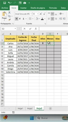 Calculate years, months, and days between two dates in Excel 🚀 #excel #shorts #viral #exceltutorial