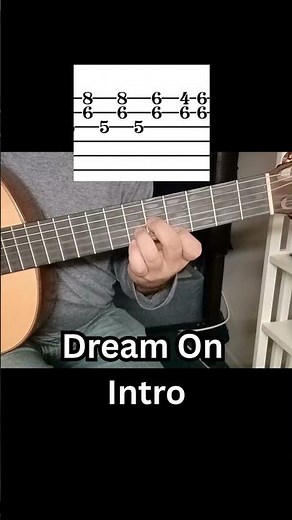 How to Play the Dream On Intro Easy Guitar Lesson