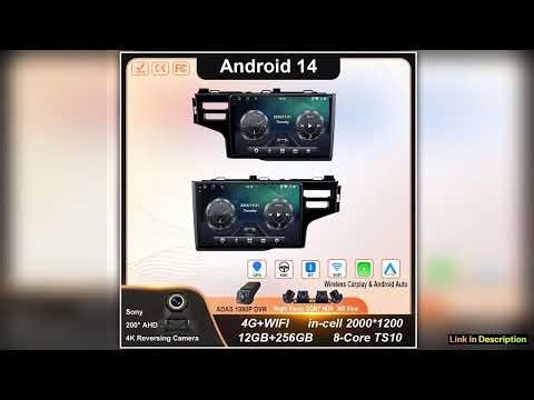 Android 14 Car Radio Carplay Auto GPS For Honda Jazz 3 2015 2020 Fit 3 GP GK 20132020 QLED Multimed