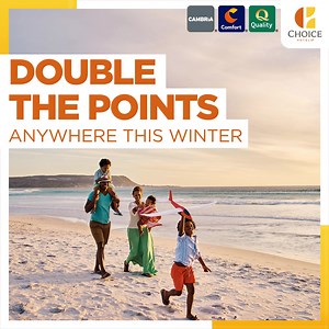 26 reactions | Whether you're off to a sunny getaway or winter wonderland, join Choice Privileges for 2x the points on your stay. *T&Cs apply. | Choice Hotels | Facebook