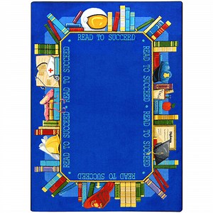 Joy Carpets Kid Essentials Read To Succeed 3' 10" x 5' 4" Multicolored Rectangular Area Rug