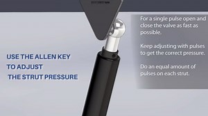 Adjustable Force Gas Struts Shocks 12 inch 600N/135Lb, Adjustable Pressure Gas Spring 11.8 inch Extended Size for Renovating Toolbox Lid Storage Compartment Cabinet Door Heavy Duty