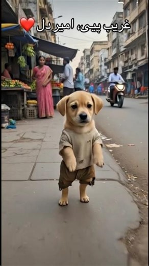 Poor Puppy, Rich Heart 🐶❤️ | The Little Hero Who Helped Poor Children#shortsfeed #cute #animalstory
