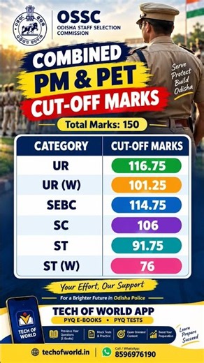 OSSC Combined PM & PET Written Cut Off