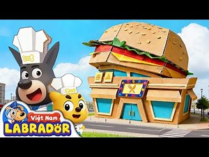📦 Nhà ăn bìa các-tông | Kỳ nghỉ thật vui | Hoạt hình thiếu nhi 👮 Cảnh sát trưởng Labrador Vietnam 🚔