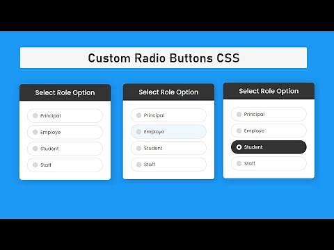 How to make Custom Radio Buttons with HTML and CSS Project
