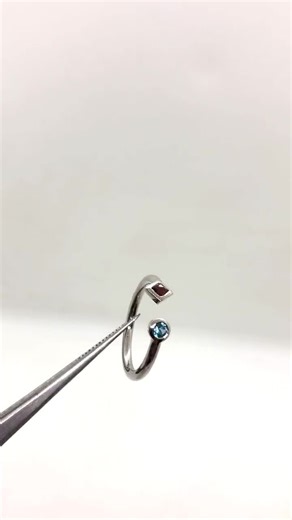 Garnet and Sky Blue Topaz Sterling Silver Ring, Handmade - Etsy