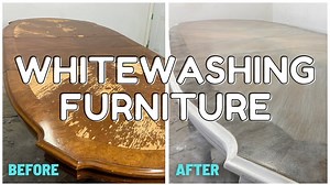 How I Whitewashed a Dining Room Table