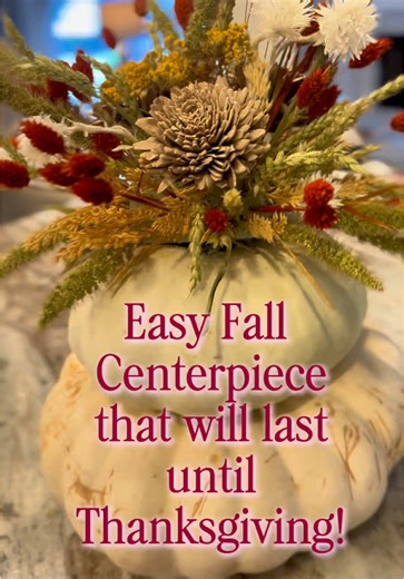 Stack, style, done! 🎃🍂 This pumpkin centerpiece will last you all season long—through fall and right into Thanksgiving! #FallDecor #PumpkinCenterpiece #ThanksgivingTable #DIYCenterpiece #AutumnVibes