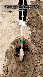 One-wheel ditching tool makes work surprisingly easy.