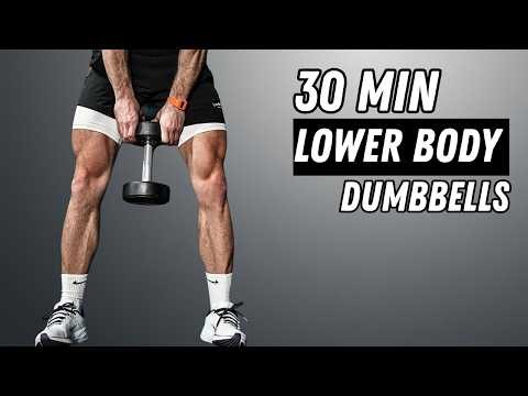 30 MIN Lower Body DUMBBELLS Workout | Rowan Row