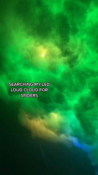 Searching for Spiders in My Cloud Ceiling with LED Lights