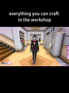 Everything you can craft in the workshop! #yanderesimulator #yansim #yanderesimulator1980s #ayanoaishi #ryobaaishi #osananajimi #budo #anime #yandere