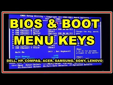 BOOT/BIOS Menu key for all Computer/Laptop