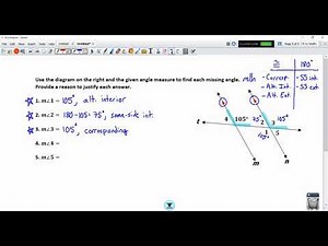 Example: Properties of Parallel Lines #1