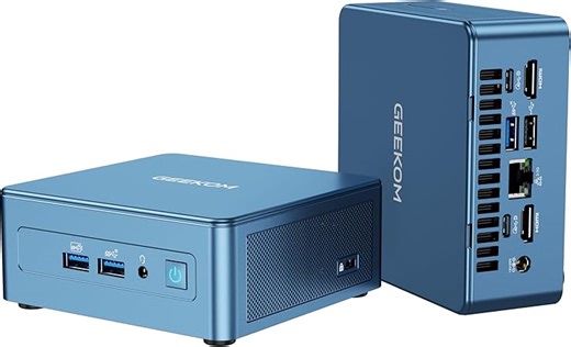 GEEKOM IT12 Mini PC mit Intel i5-12450H, 16GB DDR4 RAM 512GB(Bis zu 4TB) SSD Mini PC Windows 11 Pro mit 2.5G LAN|SD-Kartenleser|Wi-Fi 6E|Bluetooth 5.2|2*USB4 8K Mini Desktop PC für Home&Office&Busiess