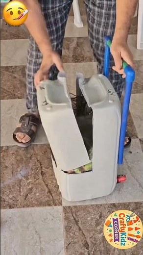 DIY Vegetable Basket from Plastic Can | Creative Recycling Idea | CraftyKidz Corner