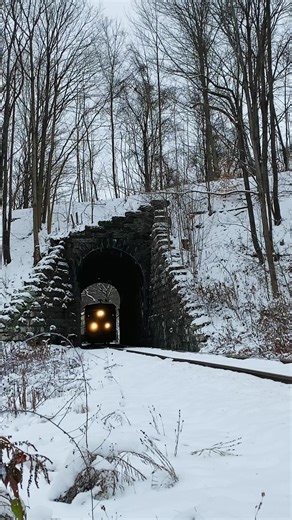 That Friday Feeling: Sending you into the weekend with the New York & Lake Erie Railroad’s Santa Express, which I captured a year ago this time. This is one of the best winter excursions around, they even pass through the stone arch near South Dayton, NY where part of Planes, Trains and Automobiles was filmed—the holiday movie featuring Steve Martin and the late John Candy debuted 35 years ago today. The ride goes from Gowanda, NY to South Dayton and back, traveling along some terrific Cattaraug