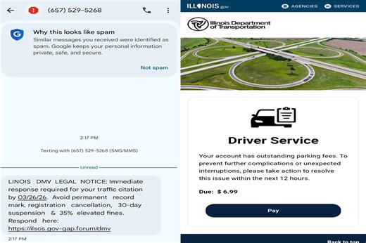 Illinois drivers targeted by fake IDOT ticket, toll text scam - Heartland Newsfeed