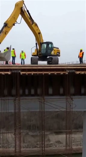 Workers Sprint for Safety as the Bridge Under Them Completely Disappears!