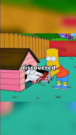 Bart was feeding the dog when he discovered an evil creature inside the doghouse