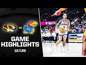 Missouri vs. #21 Kansas Game Highlights | 2025-26 Big 12 Men’s Basketball