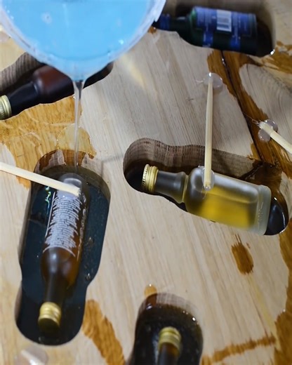 137K views · 204 reactions | DIY Bar Counter Using Epoxy and Bottles | DIY & Crafts USA | Facebook