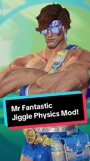 This is the ONE male jiggle physics mod that ACTUALLY makes sense canonically! 😂 Mod - b*tts and b*legs with jiggle physics - Mr. Fantasstic Beach Daddy Mod author - rivvenguard #marvelrivals #vtuber #gaming