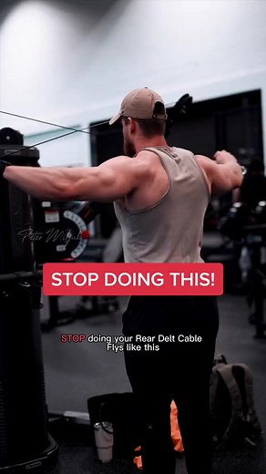 12K views · 187 reactions | Cable Rear Delt Flys - If your goal is to isolate and target the rear delts, then stop retracting as you’ll be recruiting your traps and rhomboids once those scaps start moving. Instead, protract your shoulders forward but maintain that protraction through the entire movement. This WILL reduce the range but youll be isolating the rear delts to a much higher degree. - #FitTok #GymTok #reardelts #shoulderworkout #gymtips #Fitness | Petermiljak | Facebook