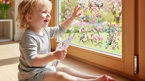 Spring Window Cling Sticker - 78PCS Tulip Butterfly Flower Hummingbirds Window Decal to Prevent Bird Strikes Home Party Decor Supplies Store Office Glass Window Display (Hummingbird Decals)