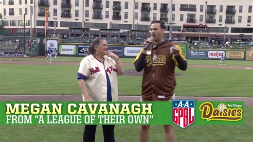 Let's hear it for Megan Cavanagh and those helping keep the story of the All American Girls Professional Baseball League Players Association alive! | Fort Wayne TinCaps