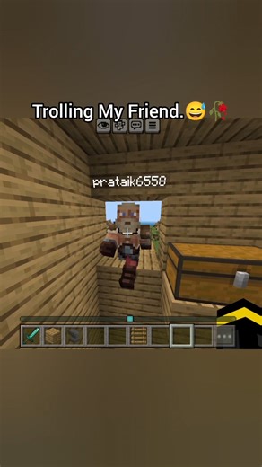 My Friend Never Expected This Troll 😈 Minecraft pranks #minecraftviral #minecrafttrending