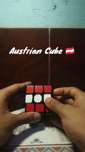 Making the AUSTRIA Flag with Rubik's Cubes! 🇦🇹 | Satisfying Cube Art #shorts #rubikscube
