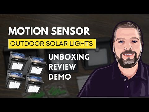 BAXIA Motion Sensor Outdoor Solar Lights Review and Demo