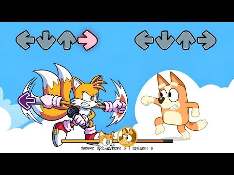 FNF Sonic All PHASES VS Bluey, Bingo & Mackenzie Sings Pony Girl | Bluey FNF Mods