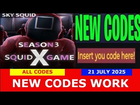 Squid Game X *NEW UPDATE CODES JULY 21, 2025* [🦑SKY SQUID] Squid Game X ROBLOX | ALL CODES