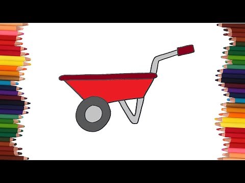 How to draw a wheelbarrow