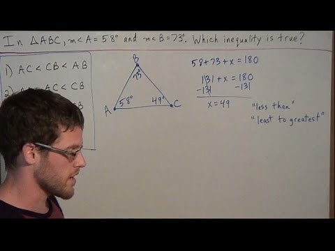 Angle Side Relationships in a Triangle - Geometry