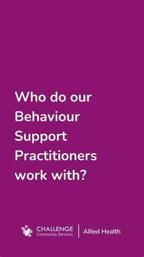 Ever wondered who our behaviour support practitioners can help? Jess, a behaviour support practitioner from our Tuggerah Allied Health team, talks about the different people she works with and how she can help support them. If you'd like to know more about our behaviour support practitioners and how they can help you reach your goals, get in touch with us on 1800 795 441 or via the link in our bio. 🔗 #BehaviourSupport #ChallengeCommunityServices #AlliedHealth | Challenge Community Services