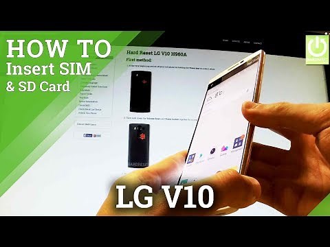 How to Insert SIM and SD Card in LG V10 H960A - Install SIM & SD