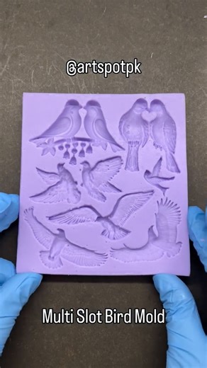 ART SPOT on Instagram: "More surprises to be revealed - stay tuned - first come first serve Multi slot birds mold - for resin art, decoupage and silicon motifs"