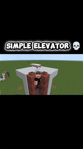 simple elevator💀 #minecraft #gaming
