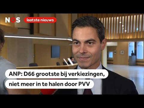 Rob Jetten (D66) na bekendmaking verkiezingswinst door het ANP