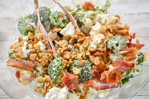 Keto Broccoli Cauliflower Amish Salad