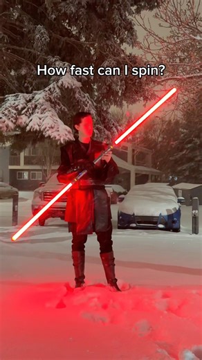 How fast can I spin the Darth Maul Saber from ‪@neo.sabers‬ #darthmaul #starwars #lightsaber #shorts
